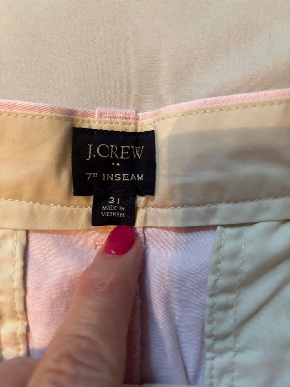 J. Crew Light Pink High-Rise Cotton Bermuda Shorts size 31 NWT